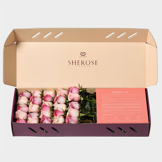 Sherose Burgundy Küçük Kutu Gül